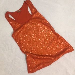 Fossil Sequin Tank Top